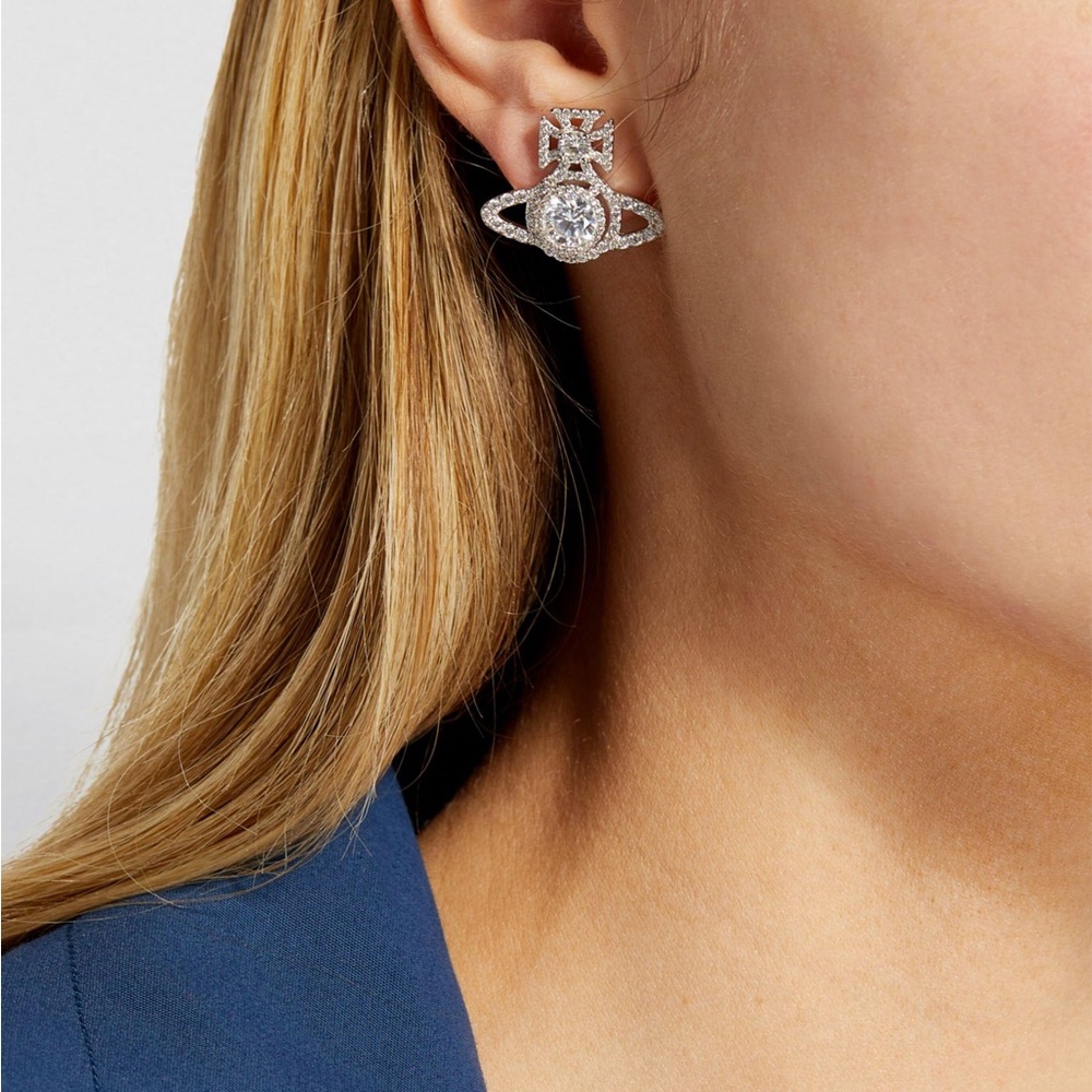 Vivienne Westwood silver rhinestone earrings - Picture 7 of 7